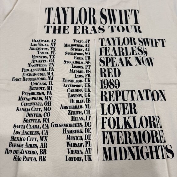 Taylor Swift | The Eras Tour Beige Album 2 lines T-Shirt - Picture 14 of 15